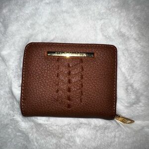 Steve Madden Chestnut Wallet & Card Holder with Gold Accent